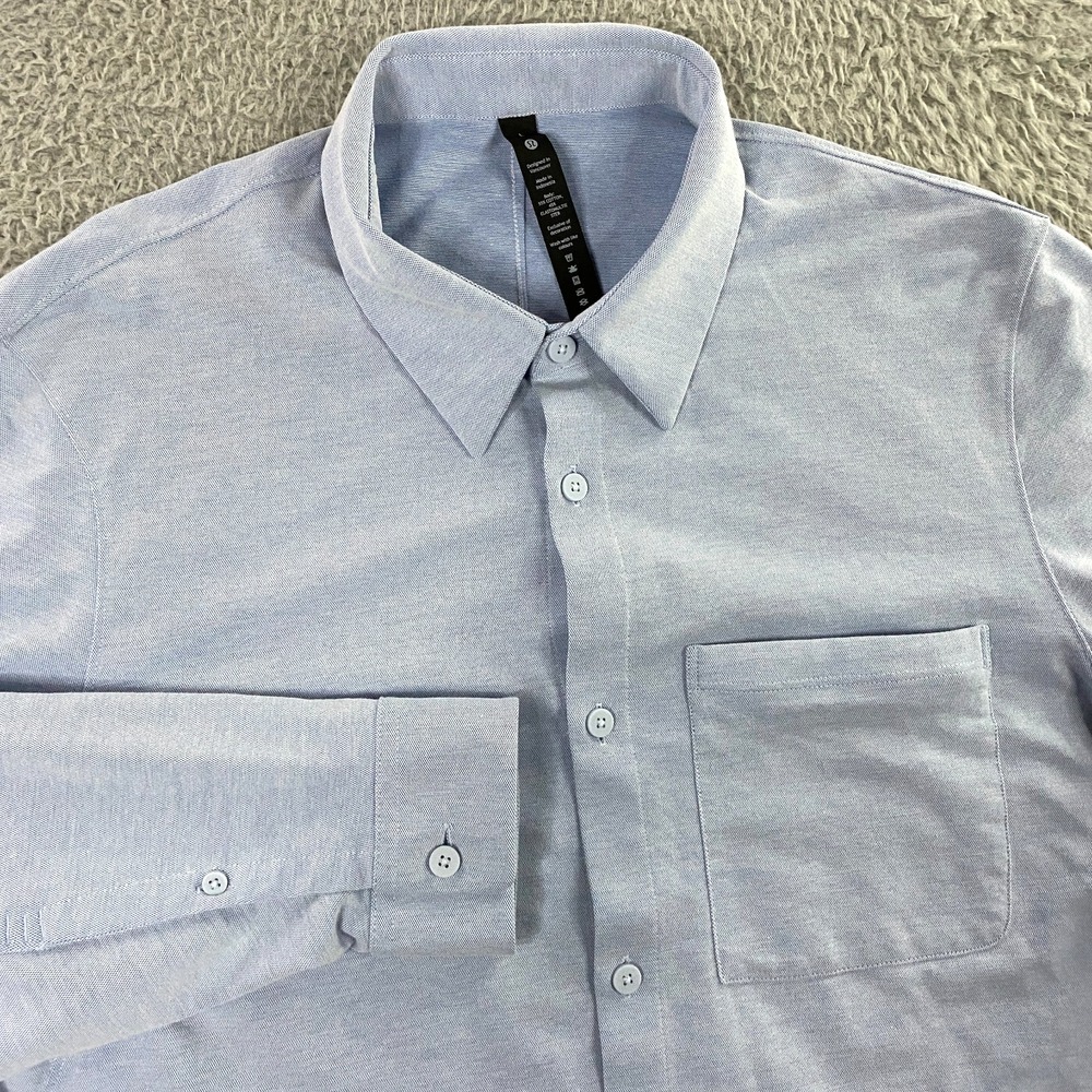 Lululemon Commission Long Sleeve Shirt Mens Large Oxford Cloth Button Up M3DJQS